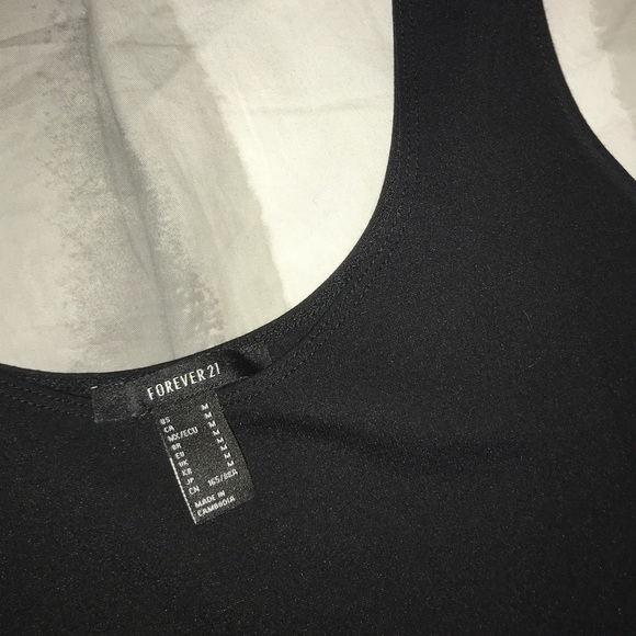 Forever 21 Basic Black Scoop Neck Tank Bodysuit - Picture 4 of 5